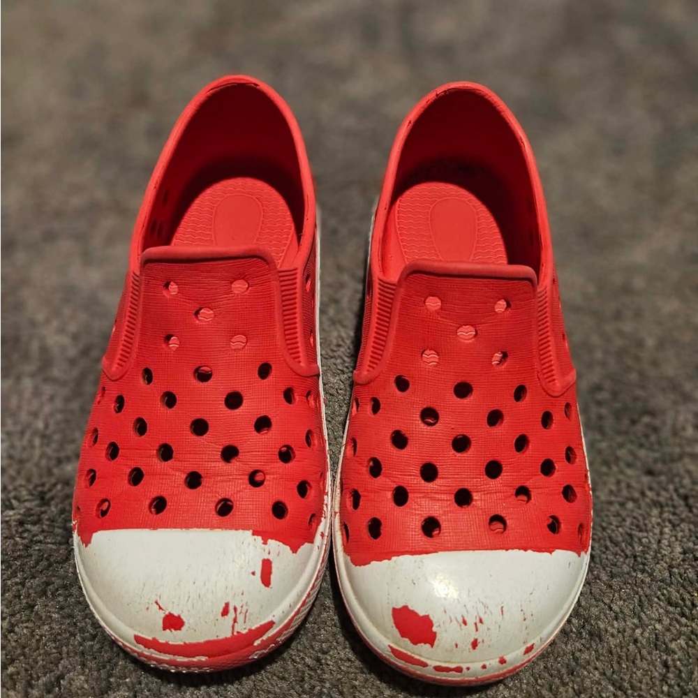 Kids Red Slip-On Shoes